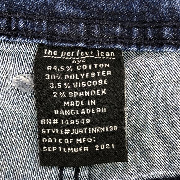 The Perfect Jean NYC Mens 40x38 Blue Slim Fit Dark Wash Mid Rise Stretch Denim - Picture 4 of 11